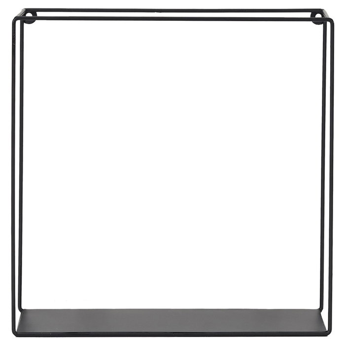Home Deco Factory Juego 3 Estantes Metal Cuadrado Black Forest Pared Grande 30x10 Mediano 25x10 Pequeño 20x10