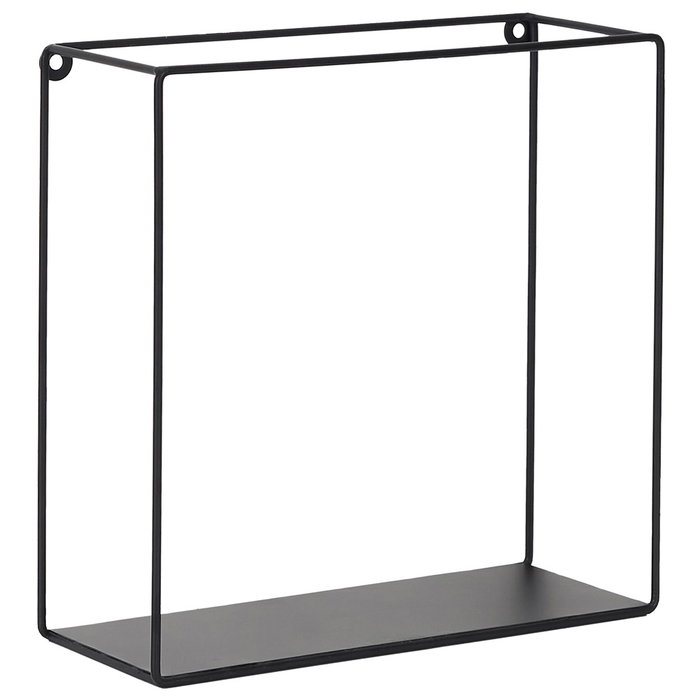 Home Deco Factory Juego 3 Estantes Metal Cuadrado Black Forest Pared Grande 30x10 Mediano 25x10 Pequeño 20x10