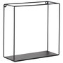 Home Deco Factory Juego 3 Estantes Metal Cuadrado Black Forest Pared Grande 30x10 Mediano 25x10 Pequeño 20x10