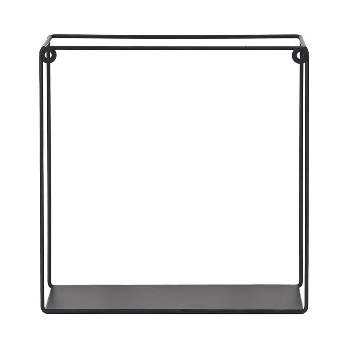 Home Deco Factory Juego 3 Estantes Metal Cuadrado Black Forest Pared Grande 30x10 Mediano 25x10 Pequeño 20x10