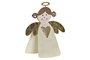 DKD Home Decor Decoracion Navidad Moderna Angel Corazon Clip Dorado Metal 12 Unidades 3 x 10 x 12.5 cm