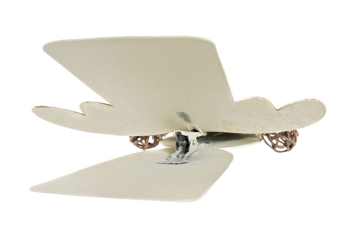 DKD Home Decor Decoracion Navidad Moderna Angel Corazon Clip Dorado Metal 12 Unidades 3 x 10 x 12.5 cm