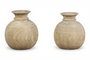 DKD Home Decor Jarrón Teca Nepal Surtido Antiguo Natural