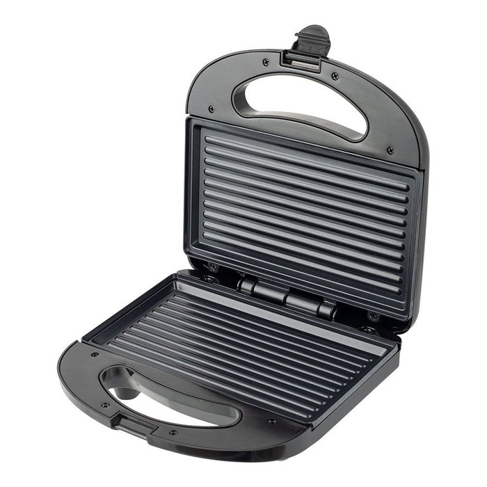 Fagor Sandwichera Fastcrisp 750W, Placa de Parrilla Continua Revestimiento Antiadherente, Asa de Toque Frío y Almacenamiento Vertical del Cable