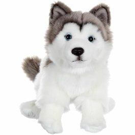 Gipsy Toys Peluche Perro Husky Sentado, 25 cm