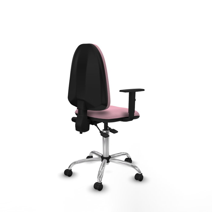 PIQUERAS Y CRESPO Silla de oficina Aýna Rosa con mecanismo de doble maneta