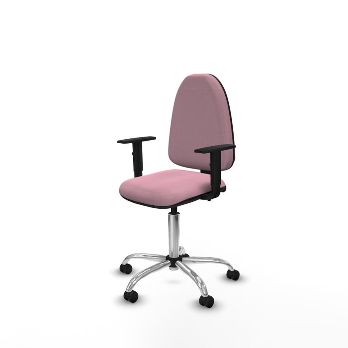 PIQUERAS Y CRESPO Silla de oficina Aýna Rosa con mecanismo de doble maneta