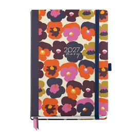 MIQUELRIUS Agenda Anual 2027 Natura Bold Flowers Tapa Extra con Goma Plus