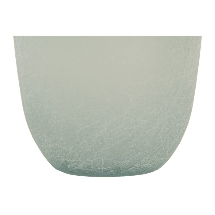DKD Home Decor Jarrón de Cristal Reciclado Glaseado Azul Celeste