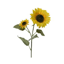 Everlands Rama de girasol Planta artificial amarilla 10 x 15 x 72 cm