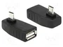 DeLOCK 65473 Adaptador micro USB macho a USB 2.0 hembra angulado 270° negro
