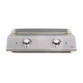 Livoo Plancha eléctrica DOC302 de acero inoxidable con 2 termostatos