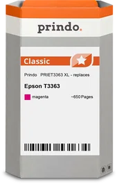 Prindo Cartucho de tinta magenta PRIET3363 Classic XL