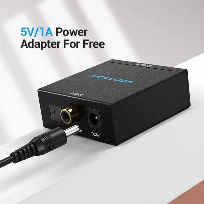 Vention BDFB0 Convertidor de Audio Digital a Analógico con Entrada Toslink y RCA, Salida 2x RCA Vention BDFB0 Convertidor de Audio Digital a Analógico con Entrada Toslink y RCA, Salida 2x RCA