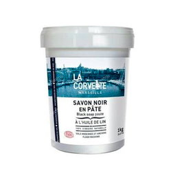 La Corvette Pasta Jabón Negro Aceite De Lino 1Kg Limpiador Desengrasante Multiusos Ecológico Certificado Ecocert