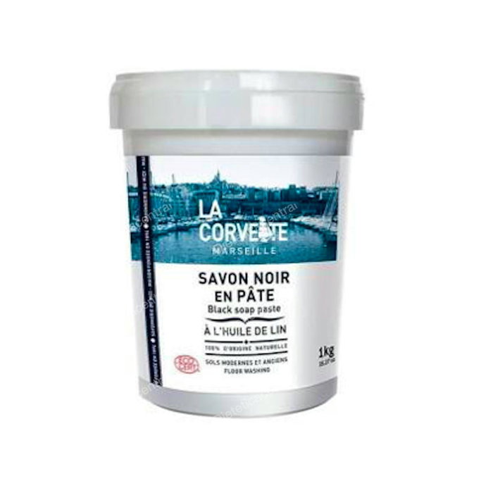 LA CORVETTE Pasta de Jabón Negro con Aceite de Lino 1Kg - Ecolabel - Limpieza y Desengrase Multiusos para Superficies y Ropa LA CORVETTE Pasta de Jabón Negro con Aceite de Lino 1Kg - Ecolabel - Limpieza y Desengrase Multiusos para Superficies y Ropa