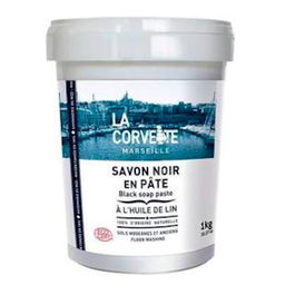 La Corvette Pasta Jabón Negro Aceite De Lino 1Kg Limpiador Desengrasante Multiusos Ecológico Certificado Ecocert