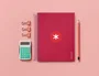 Antartik Cuaderno espiral A5 120 hojas color frambuesa