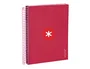 Antartik Cuaderno espiral A5 120 hojas color frambuesa