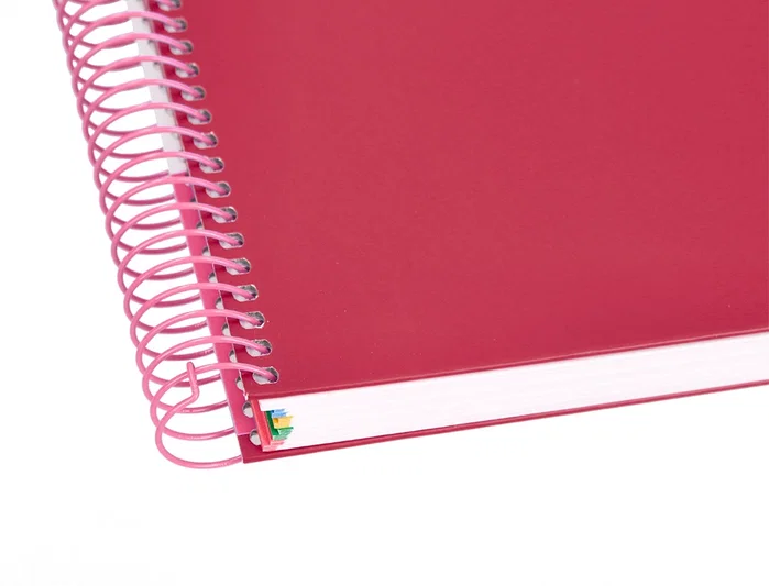 Antartik Cuaderno espiral A5 120 hojas color frambuesa