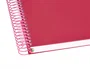 Antartik Cuaderno espiral A5 120 hojas color frambuesa