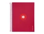 Antartik Cuaderno espiral A5 120 hojas color frambuesa