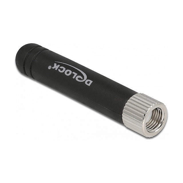 DeLOCK Antena WLAN 802.11 b/g/n RP-SMA 3.7dBi Omnidireccional Flexible Negra