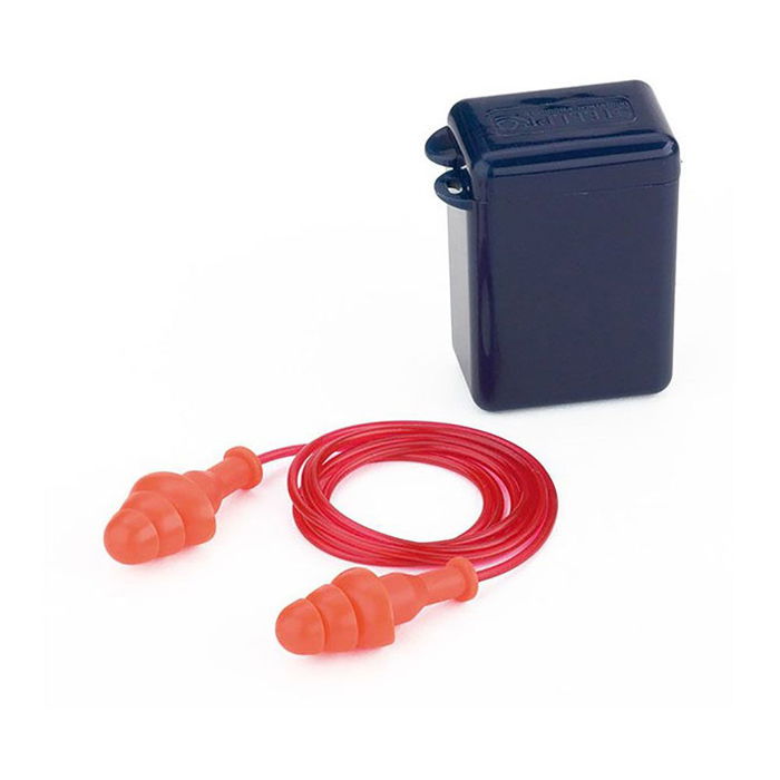 Steelpro Expositor Tapon Auditivo Fit Basic Reutilizable con Cordon SNR 25 DB con Cajita Almacenamiento 1988trcen/u