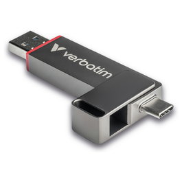 Verbatim Dual QuickStick 32043, Memoria USB 1TB USB-A/USB-C 3.2 Gen 1, Gris, Lectura 550 MB/s