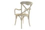 DKD Home Decor Silla Olmo Ratan Crossback Envejecido Blanco