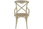 DKD Home Decor Silla Olmo Ratan Crossback Envejecido Blanco