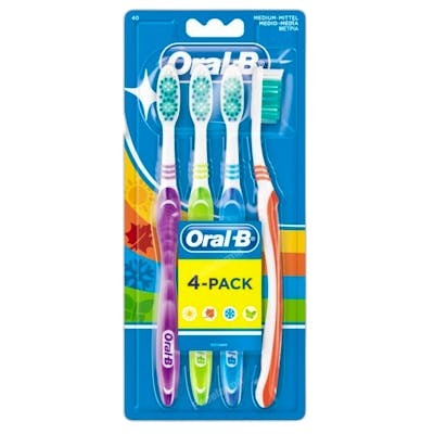 Oral-B SHINY CLEAN Cepillo Dental Medio 4 u