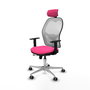 PIQUERAS Y CRESPO Silla de oficina Jorquera Rosa y Blanca