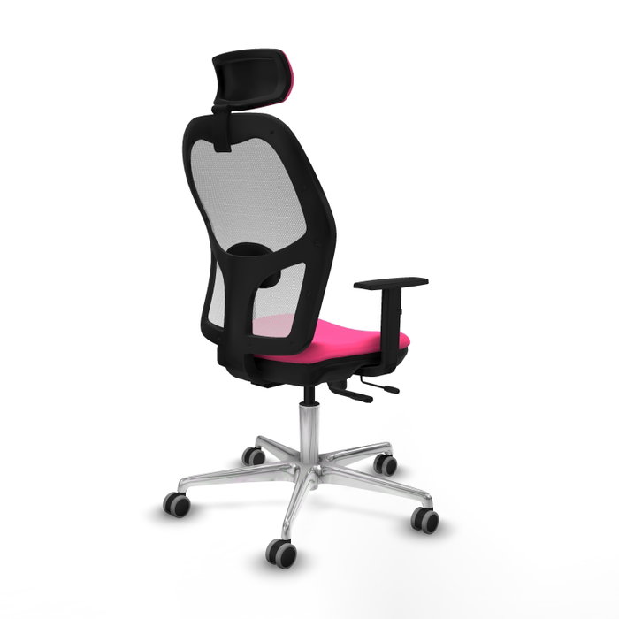 PIQUERAS Y CRESPO Silla de oficina Jorquera Rosa y Blanca