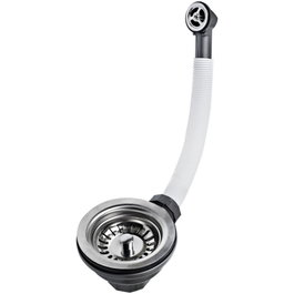 Válvula para fregadero con Rebosadero Flexible Teka 61001302 Plata Acero Inoxidable