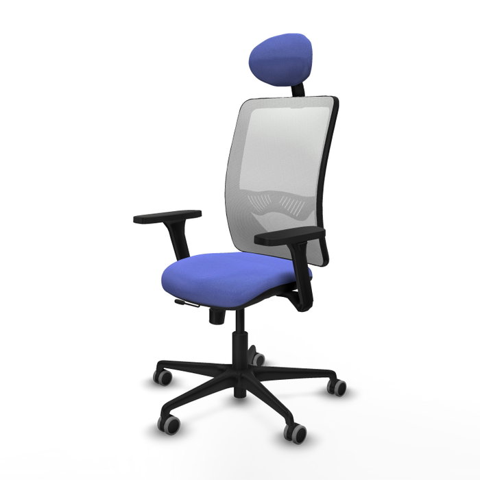 PIQUERAS Y CRESPO Silla de oficina Zulema con mecanismo Sincro/Traslack, Azul claro y Blanco PIQUERAS Y CRESPO Silla de oficina Zulema con mecanismo Sincro/Traslack, Azul claro y Blanco
