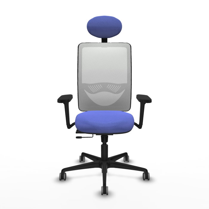 PIQUERAS Y CRESPO Silla de oficina Zulema con mecanismo Sincro/Traslack, Azul claro y Blanco PIQUERAS Y CRESPO Silla de oficina Zulema con mecanismo Sincro/Traslack, Azul claro y Blanco