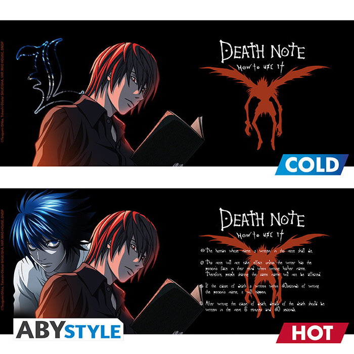 Abystyle Taza Térmica Death Note Cambio de Calor 460ml Kira y L, Cerámica, Licencia Oficial, Diseño Térmico Exclusivo con L y Light Abystyle Taza Térmica Death Note Cambio de Calor 460ml Kira y L, Cerámica, Licencia Oficial, Diseño Térmico Exclusivo con L y Light