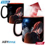 Abystyle Taza Térmica Death Note Cambio de Calor 460ml Kira y L, Cerámica, Licencia Oficial, Diseño Térmico Exclusivo con L y Light