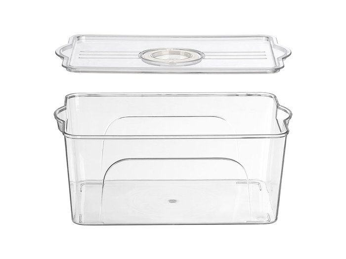 Kinvara Organizador Nevera Tapa Jumbo Aro Blanco 33x14x21 cm (Set de 12)