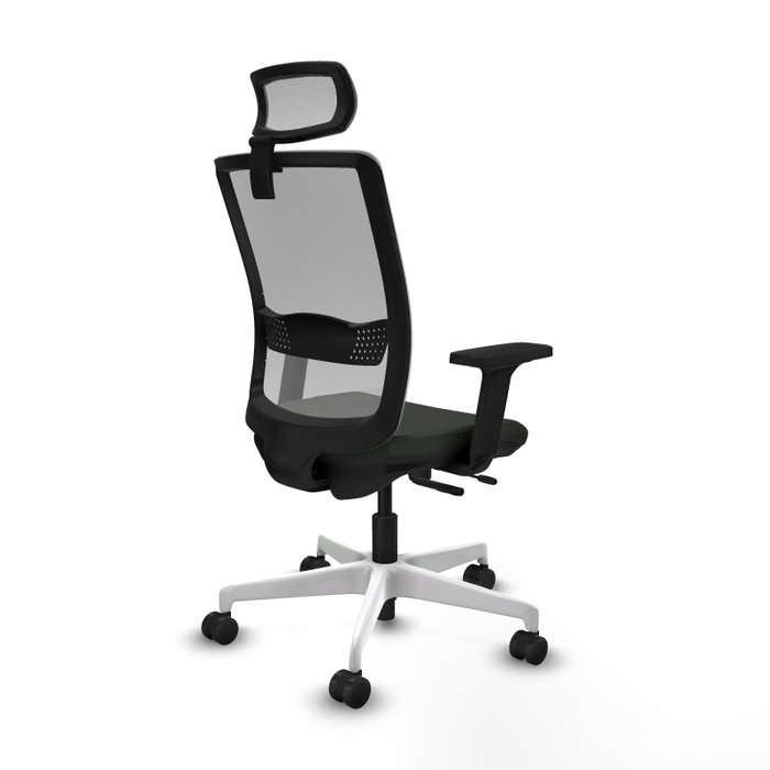 PIQUERAS Y CRESPO Silla de oficina Haches con mecanismo Sincro/Traslack, Tela Negra y Malla Gris PIQUERAS Y CRESPO Silla de oficina Haches con mecanismo Sincro/Traslack, Tela Negra y Malla Gris