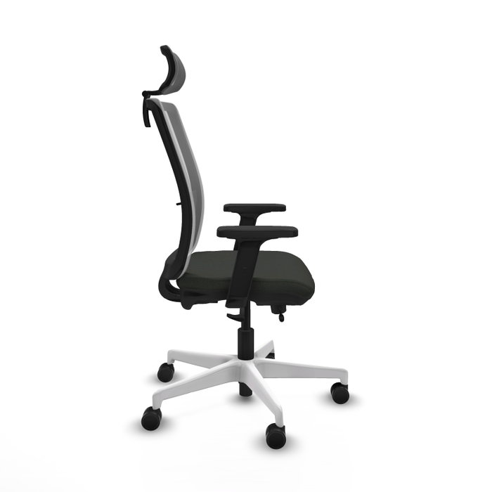 PIQUERAS Y CRESPO Silla de oficina Haches con mecanismo Sincro/Traslack, Tela Negra y Malla Gris PIQUERAS Y CRESPO Silla de oficina Haches con mecanismo Sincro/Traslack, Tela Negra y Malla Gris