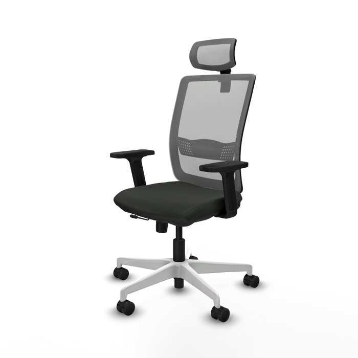 PIQUERAS Y CRESPO Silla de oficina Haches con mecanismo Sincro/Traslack, Tela Negra y Malla Gris PIQUERAS Y CRESPO Silla de oficina Haches con mecanismo Sincro/Traslack, Tela Negra y Malla Gris