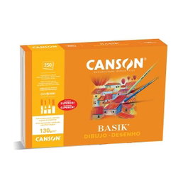 CANSON-GUARRO Láminas de Dibujo Basik 130g A4+ Lisa (Set de 250)
