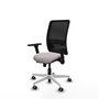 PIQUERAS Y CRESPO Silla de oficina Zulema Blanco/Negro con Brazos 3D