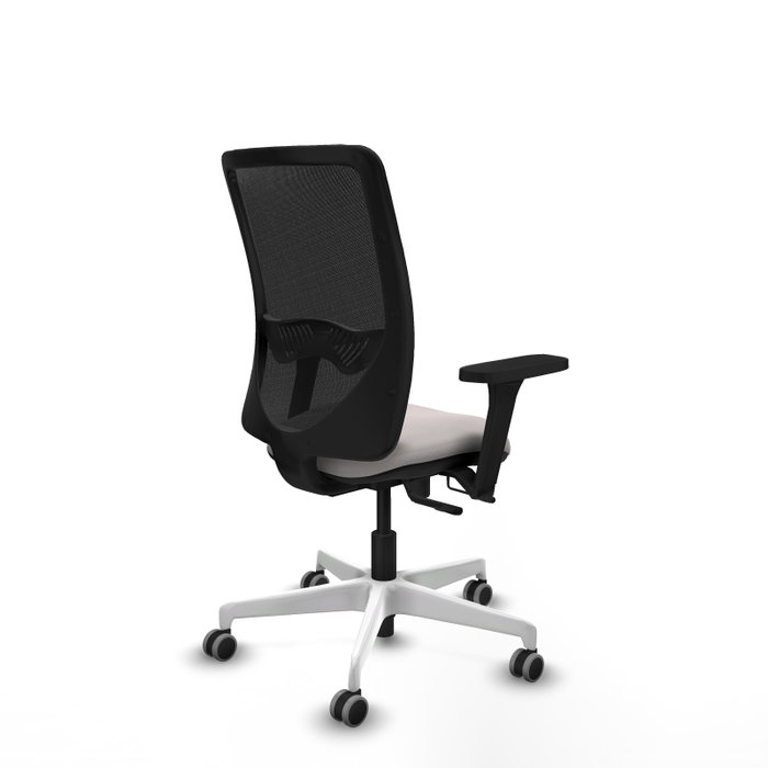 PIQUERAS Y CRESPO Silla de oficina Zulema Blanco/Negro con Brazos 3D