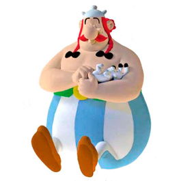 PLASTOY Figura hucha Obelix Sentado Asterix El Galo 17cm