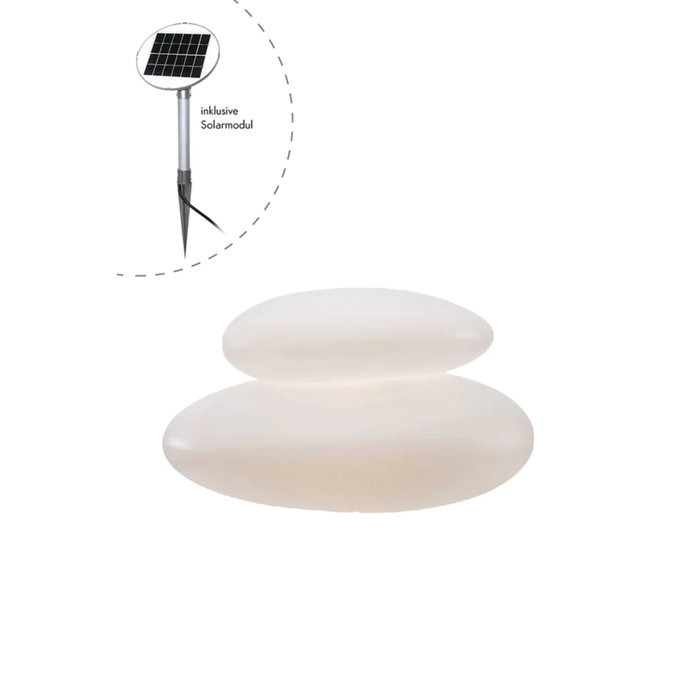 seasons Shining Stone XL Solar Blanco