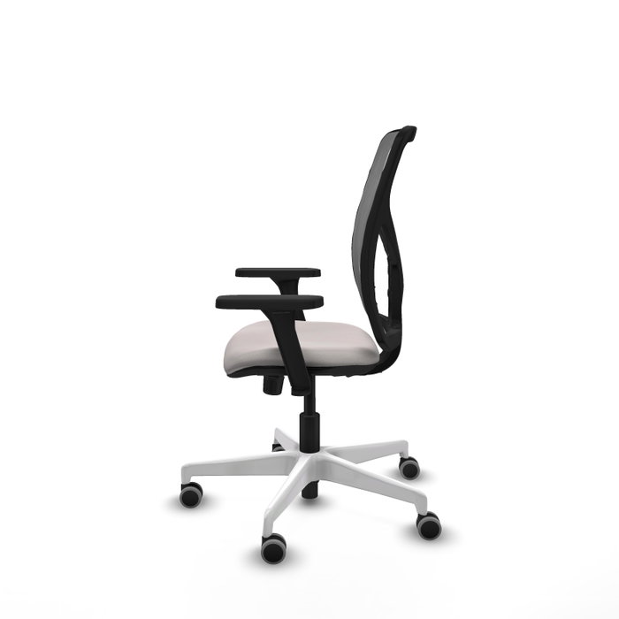 PIQUERAS Y CRESPO Silla de oficina Motilla con mecanismo Sincro, Blanco y Gris
