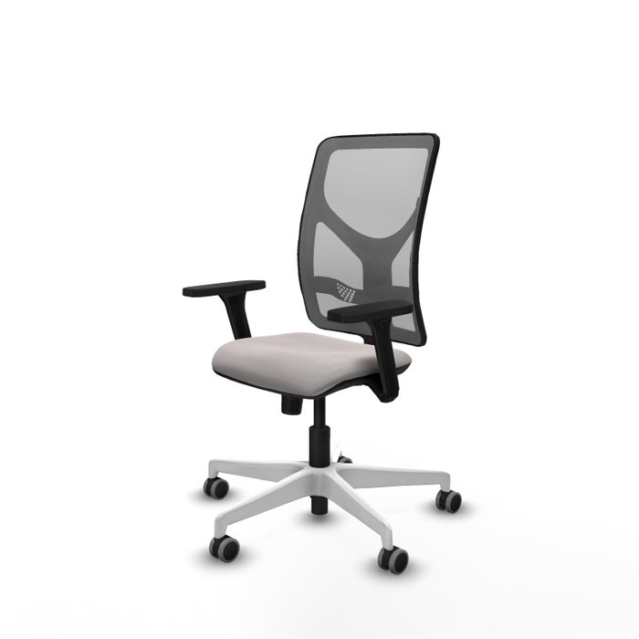 PIQUERAS Y CRESPO Silla de oficina Motilla con mecanismo Sincro, Blanco y Gris